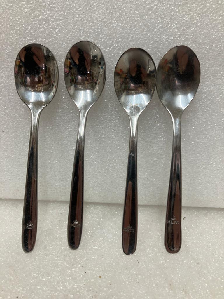 Set van 4 vintage KLM lepeltjes - Sola Holland, Ophalen of Verzenden, Gebruikt, Overige typen