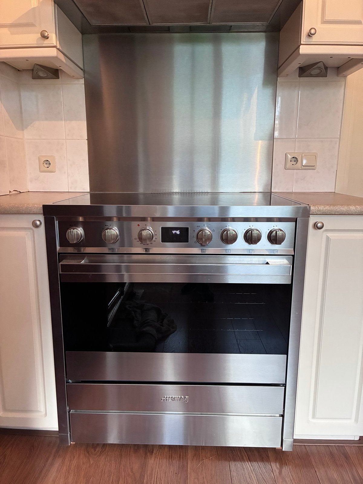SMEG inductiefornuis met oven - 90 cm breed, zo goed als nie, Ophalen, Smeg, Oven, Zo goed als nieuw