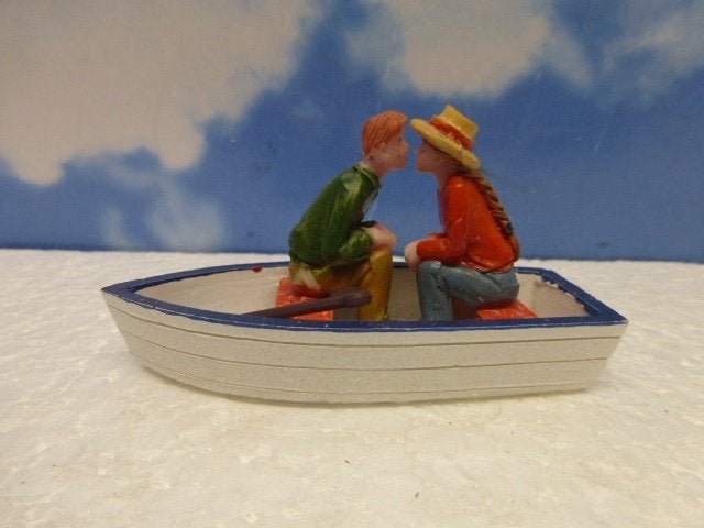 lemax pond romance kerstdorp bootje poppetje figurine, Ophalen of Verzenden, Zo goed als nieuw
