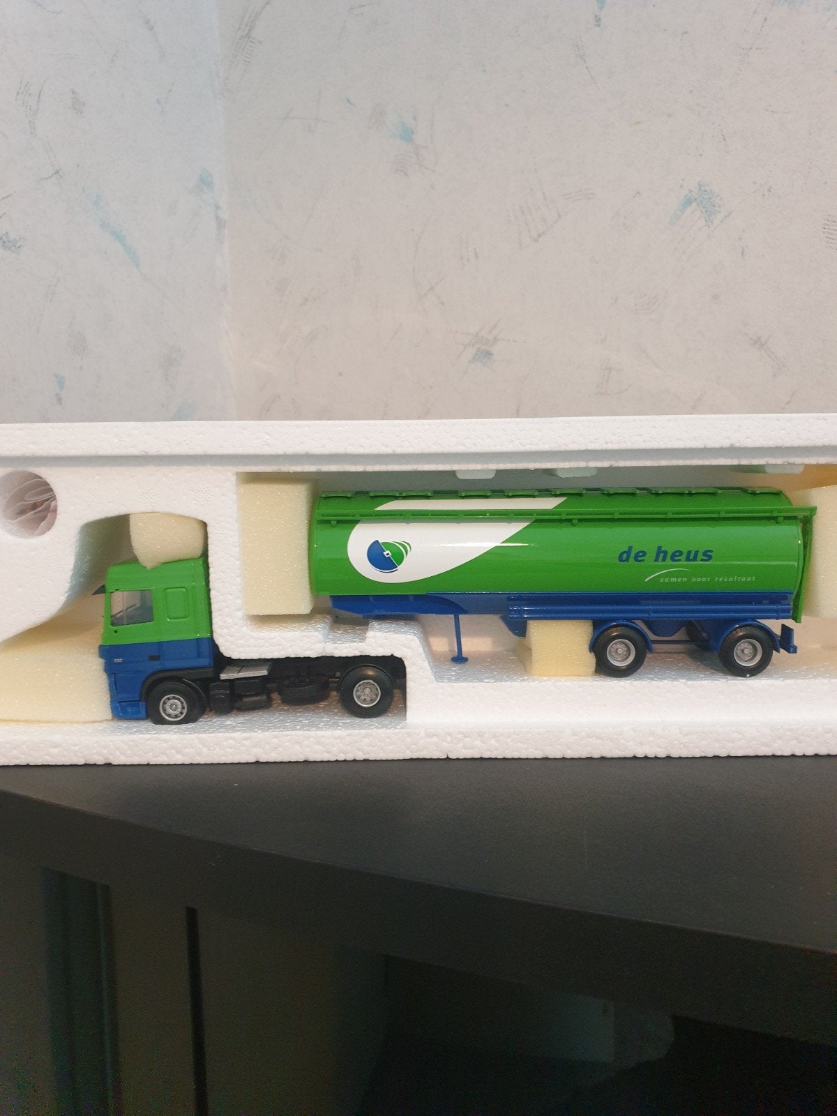 Lion Toys DAF 95XF De Heus Tankoplegger, Overige merken, 1:32 tot 1:50, Ophalen of Verzenden, Zo goed als nieuw