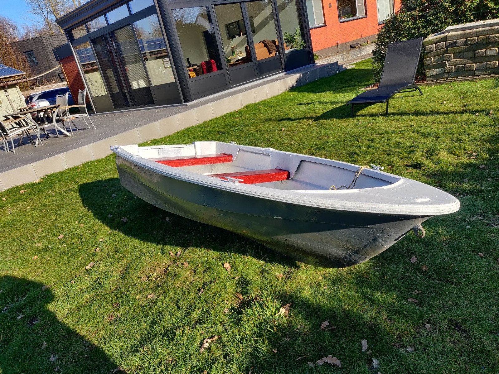 Polyester bootje te koop., Watersport en Boten, Ophalen, Gebruikt, Overige typen, Met peddels