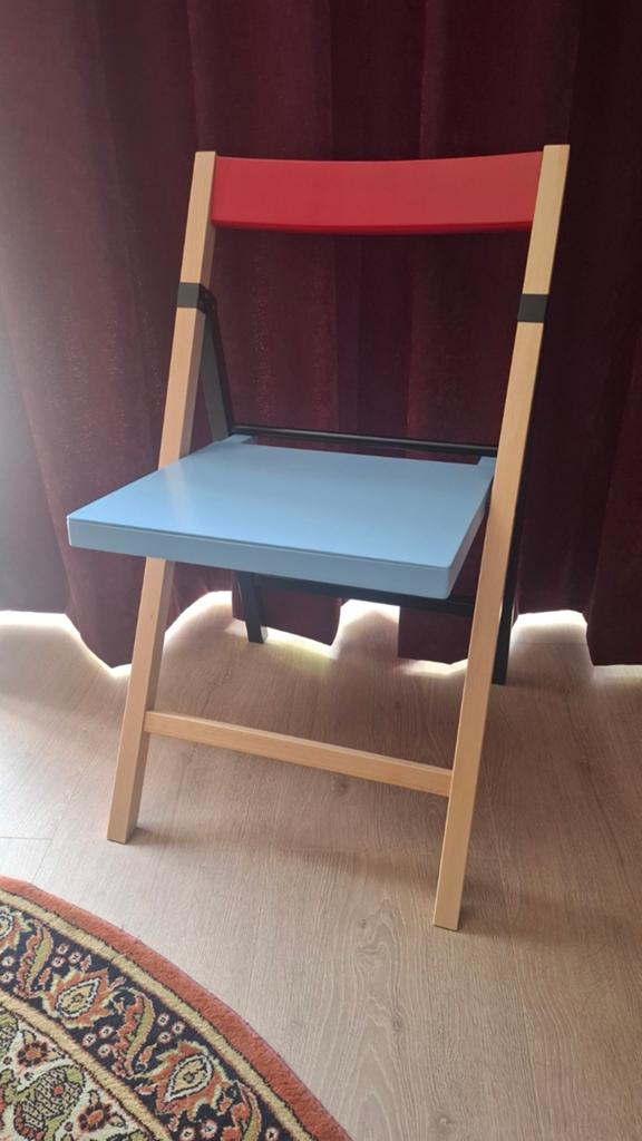 IKEA PS 2026 Klapstoel -  berken blauw/zwart rood, Huis en Inrichting, Stoelen, Ophalen of Verzenden, Rood, Eén