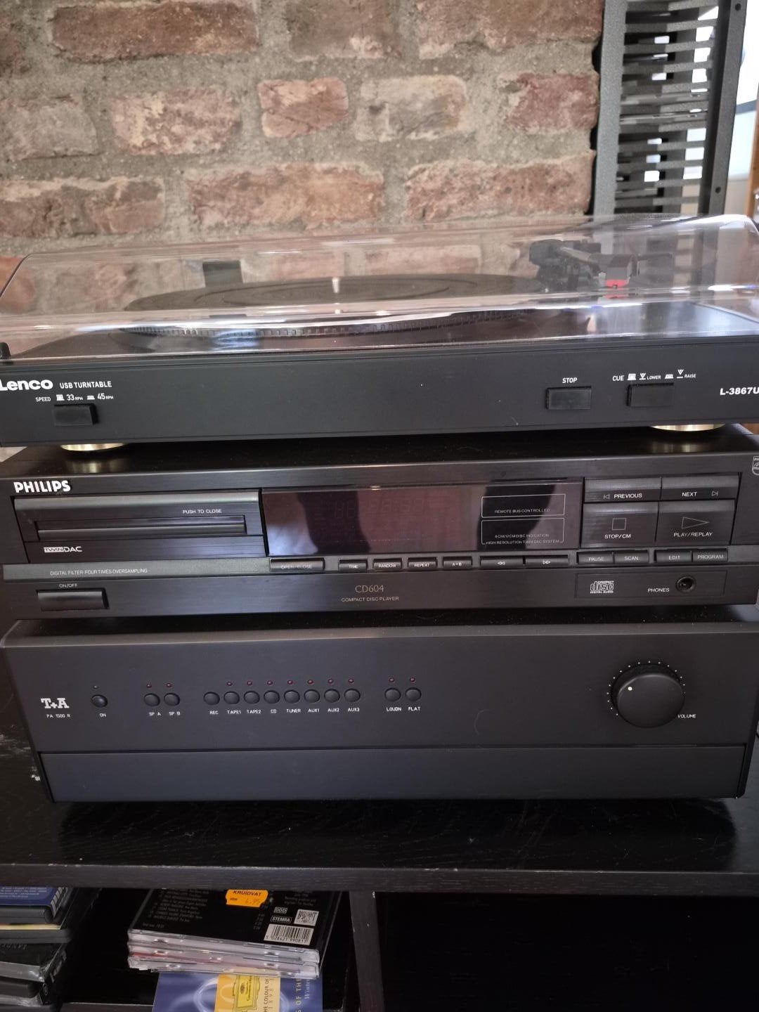 T+A PA 1500 R versterker, Philips CD-speler, platenspeler,t, Audio, Tv en Foto, Ophalen of Verzenden