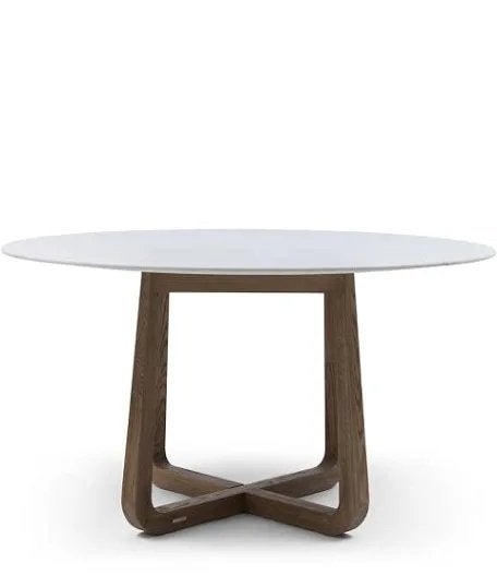 Riviera maison eettafel rond japandi, Ophalen, Zo goed als nieuw, Rond, Hout