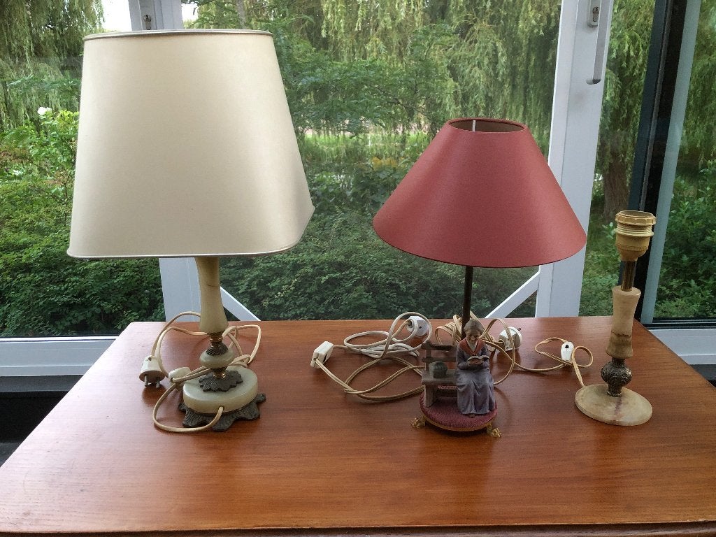 Tafellampje 3 stuks- ook per stuk, Ophalen, Met schakelaar, Gebruikt, E27 (groot)