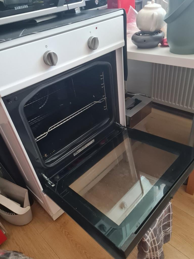 Pelgrim PFI8160WIT inductie fornuis met hete lucht oven  Wit, Ophalen, Gebruikt, Pelgrim, 55 tot 60 cm
