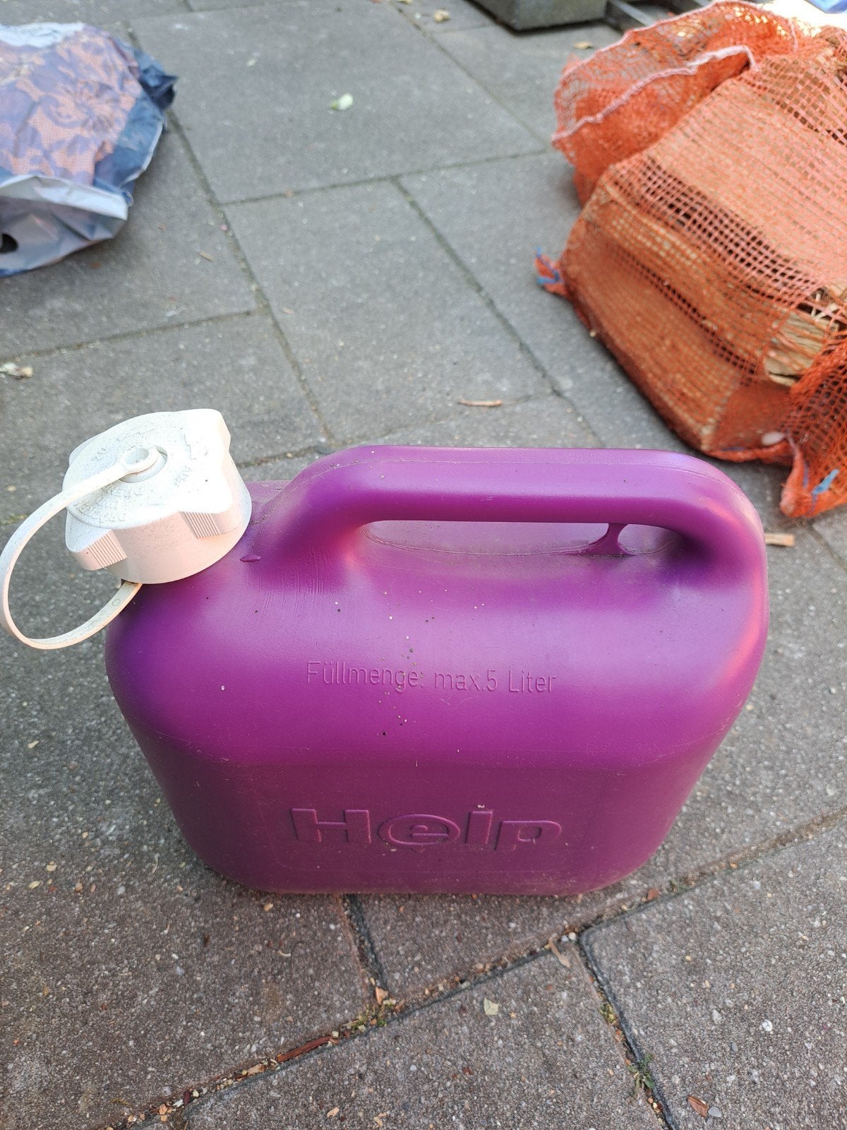 Paarse jerrycan - 5 liter, Ophalen of Verzenden