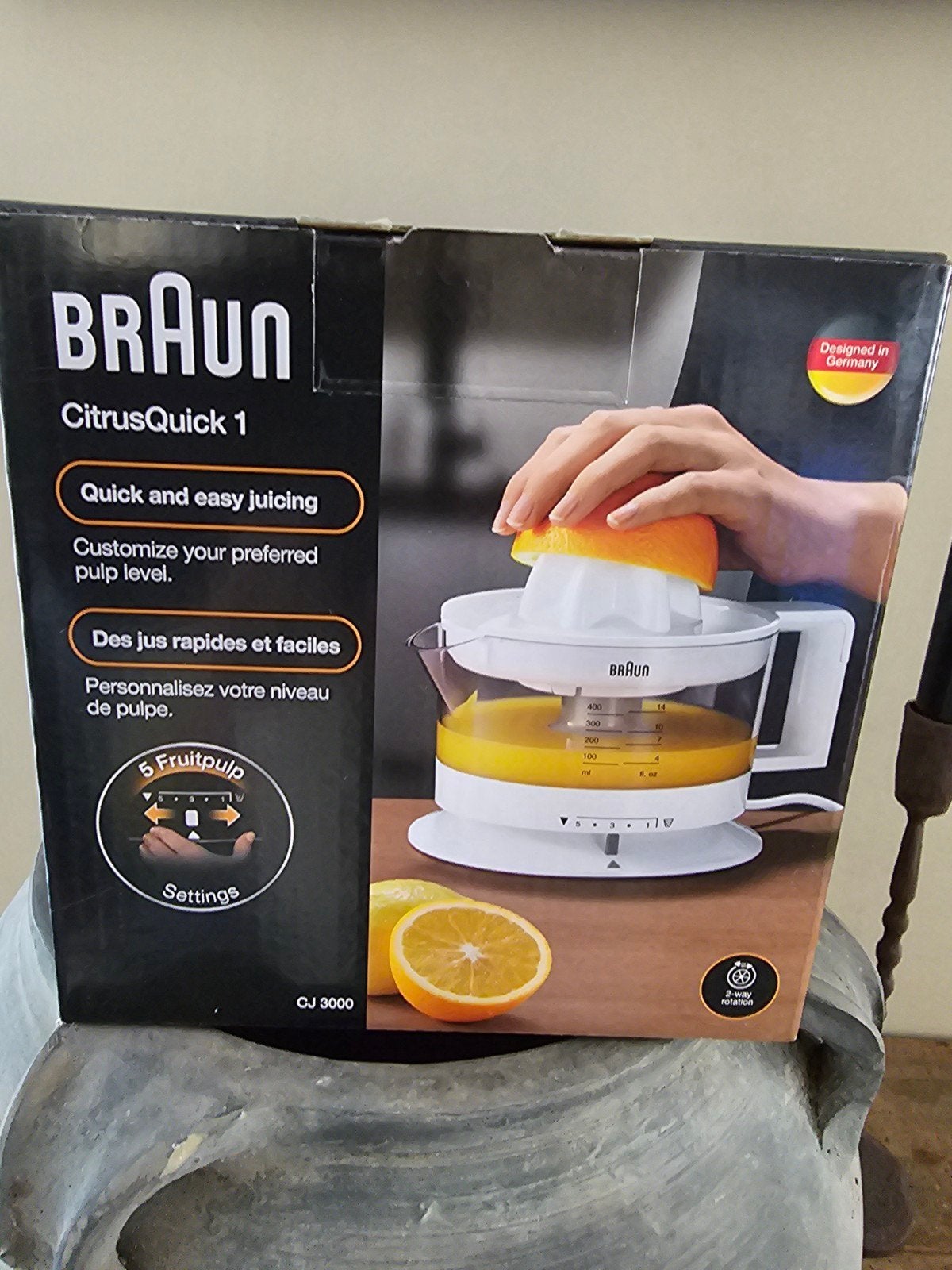 Braun CitrusQuick 1 Citruspers - Nieuw in doos, Ophalen, Nieuw, Elektrisch, Citruspers