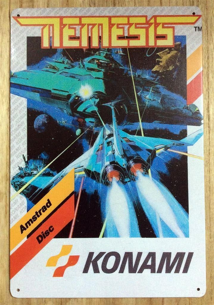 KONAMI NEMESIS Metalen Wandbord MSX Amstrad, Ophalen of Verzenden, Nieuw