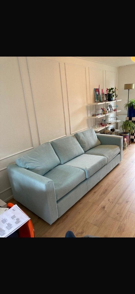 Lichtblauwe hoes Ikea vimle 3 zitsbank, Minder dan 75 cm, Driepersoons, Ophalen of Verzenden, Zo goed als nieuw