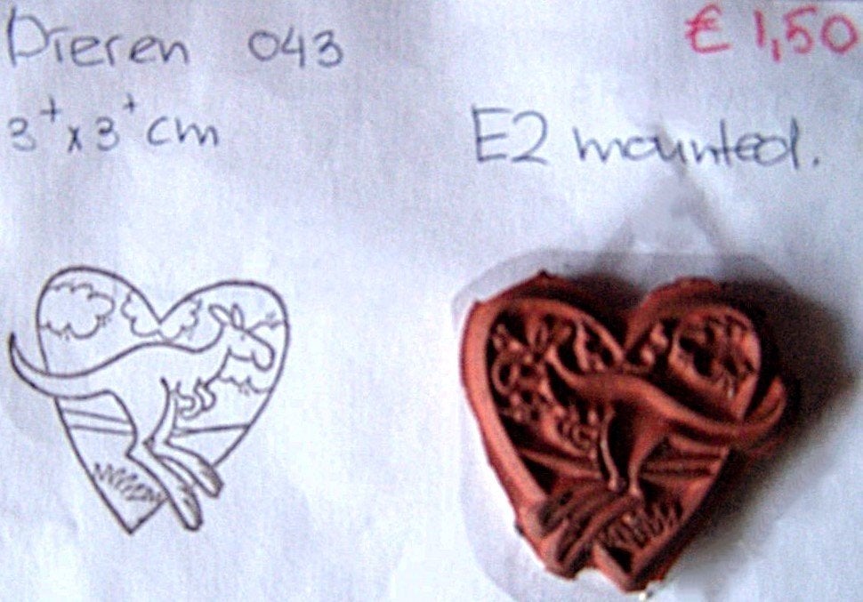 Dieren 043 EZ-mounted stempel, Hobby en Vrije tijd, Ophalen of Verzenden, Gebruikt, EZ-mounted stempel
