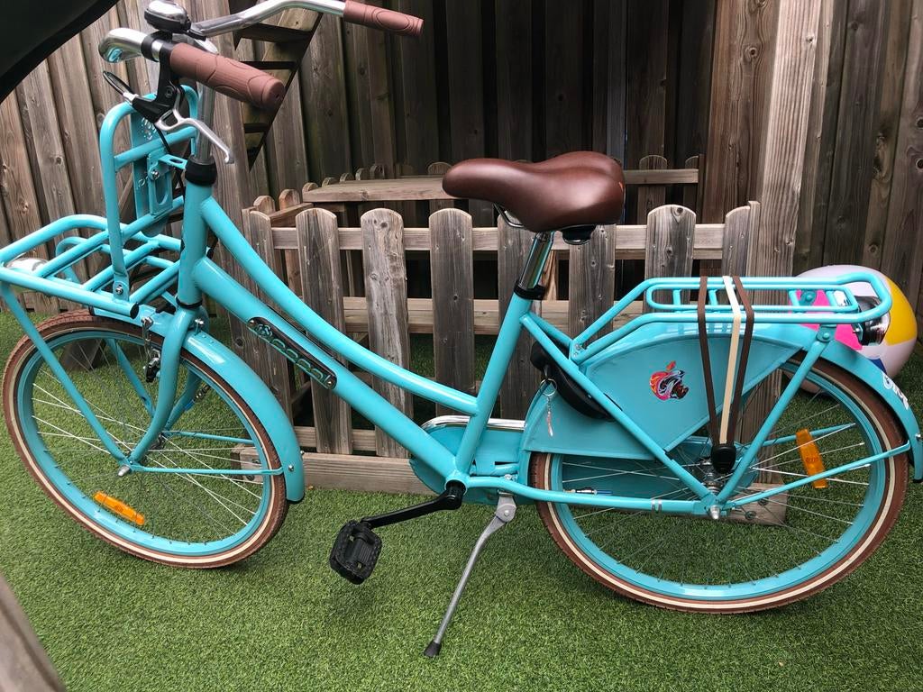 Popal Daily Dutch fiets 24 inch - Turquoise, Fietsen en Brommers, Fietsen | Meisjes, Ophalen, Gebruikt, 24 inch, Handrem