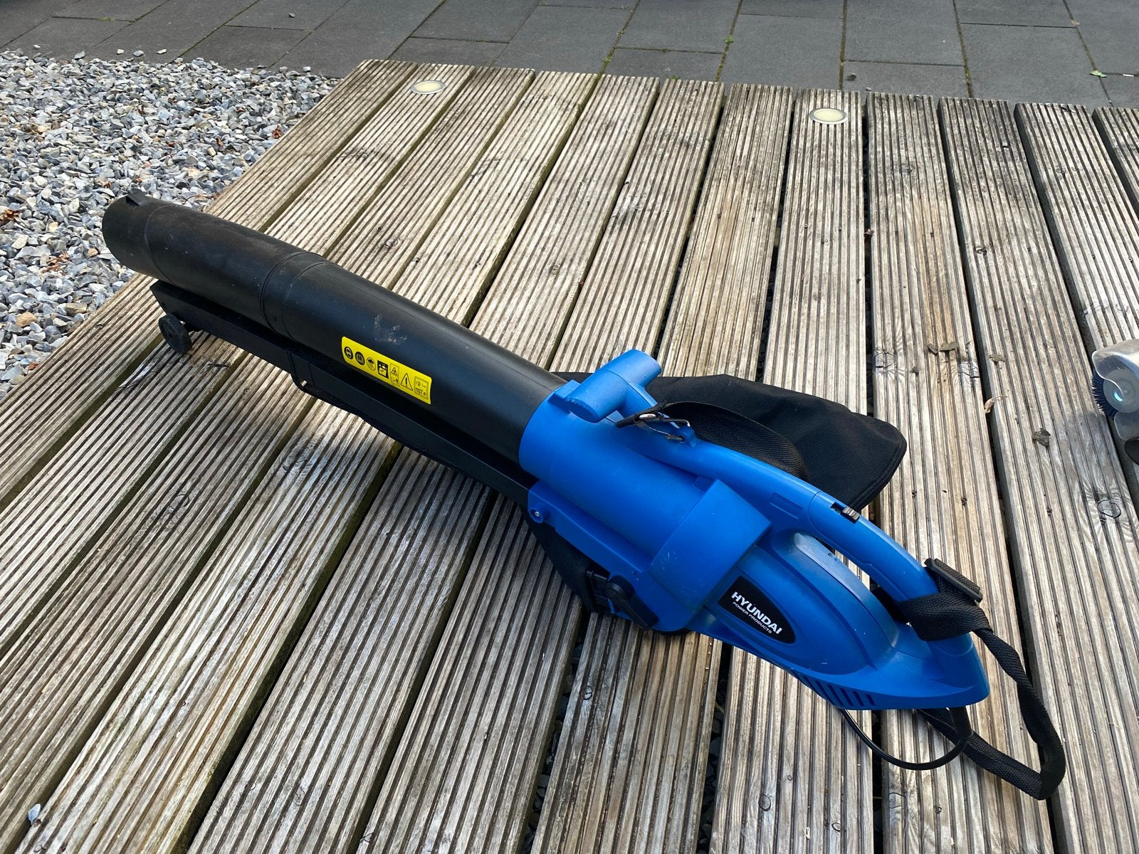 Hyundai Bladblazer/Bladzuiger met opvangzak, Tuin en Terras, Bladblazers, Ophalen, Gebruikt, Handgedragen, Met opvangzak