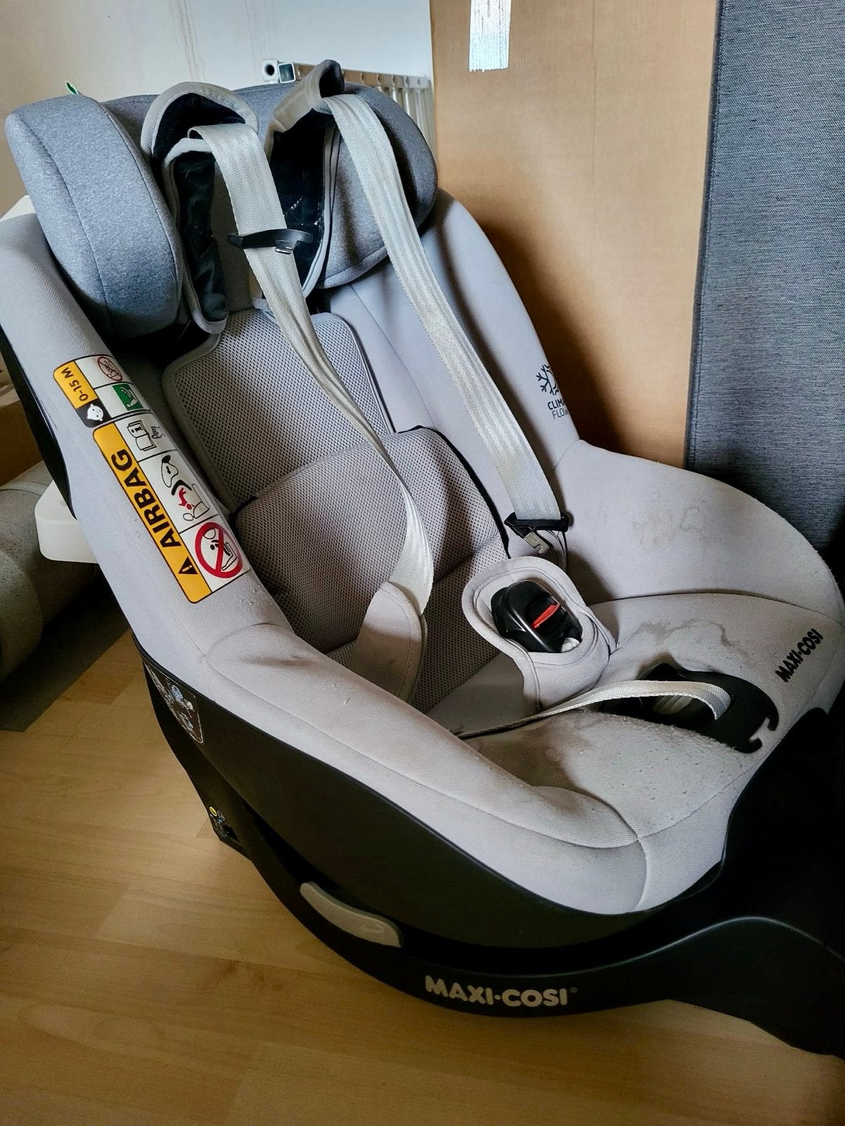 Maxi-Cosi Mica Eco I-Size Authentic Grey, Ophalen, Gebruikt, 0 t/m 18 kg, Verstelbare rugleuning