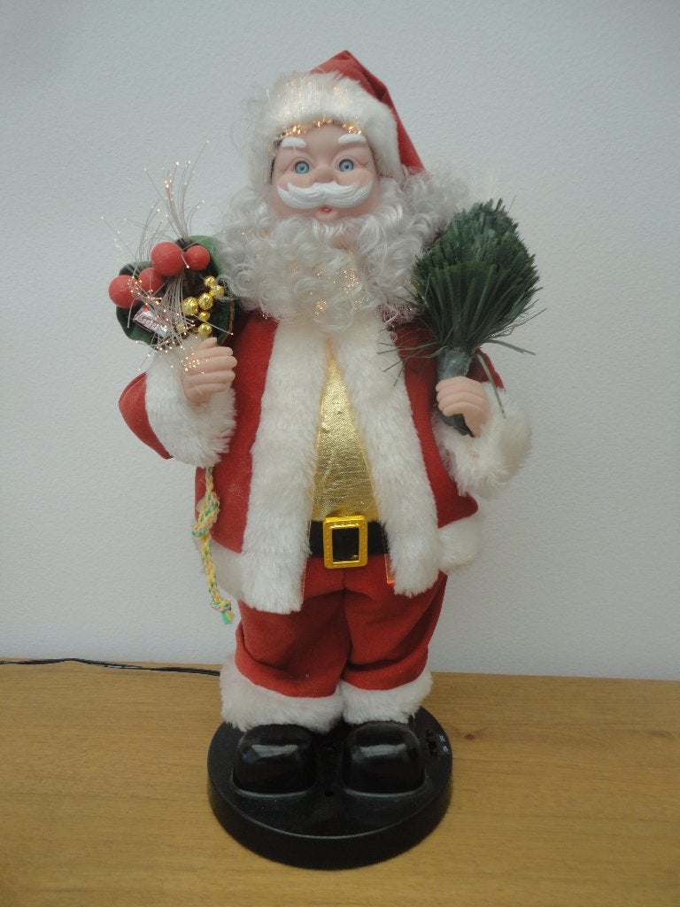Schitterende grote decoratieve kerstman met verlichting, Ophalen of Verzenden, Gebruikt