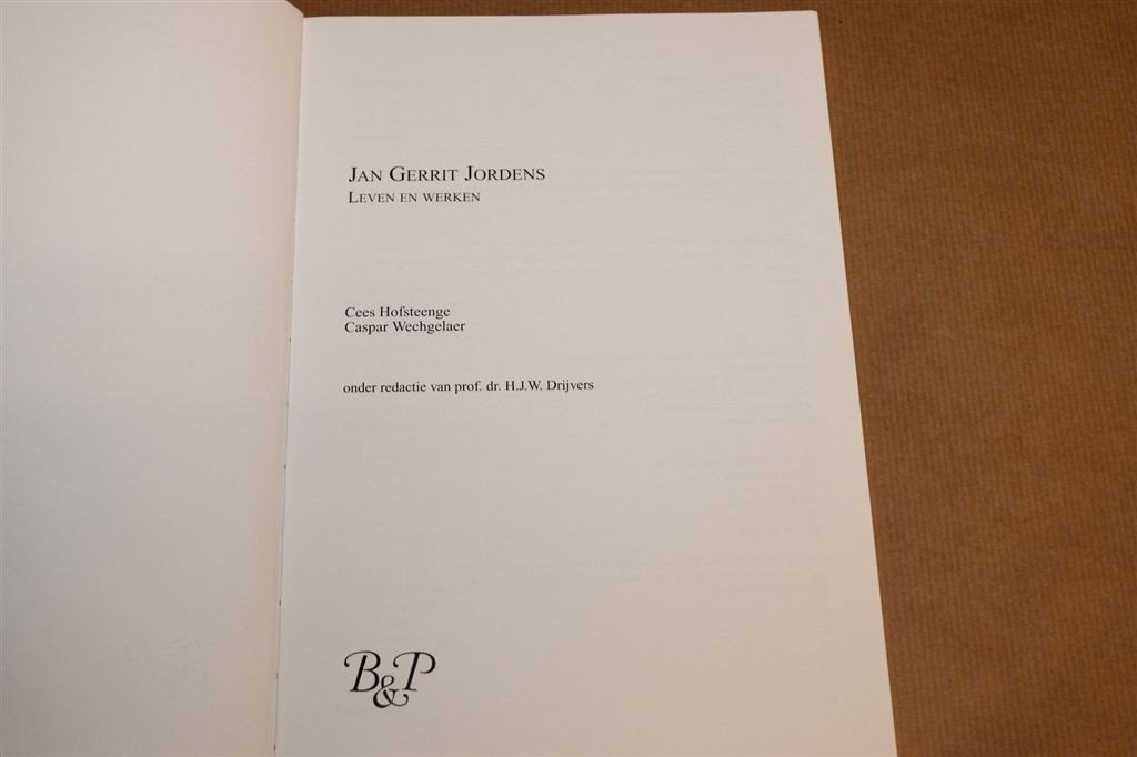 Jan Gerrit Jordens — Kunstenaar en De Ploeg 1994, Ophalen of Verzenden, Gelezen