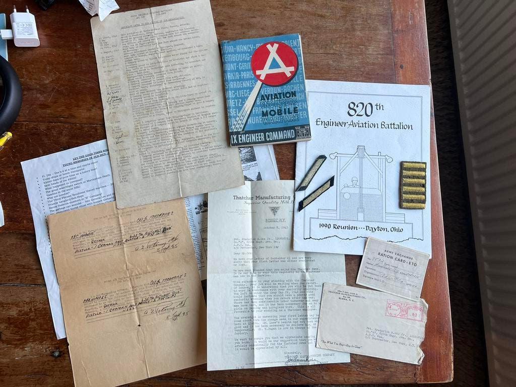 WO2 Amerikaanse grouping 820th Eng Av Bat België Omaha Beach, Verzamelen, Militaria | Tweede Wereldoorlog, Amerika, Ophalen of Verzenden