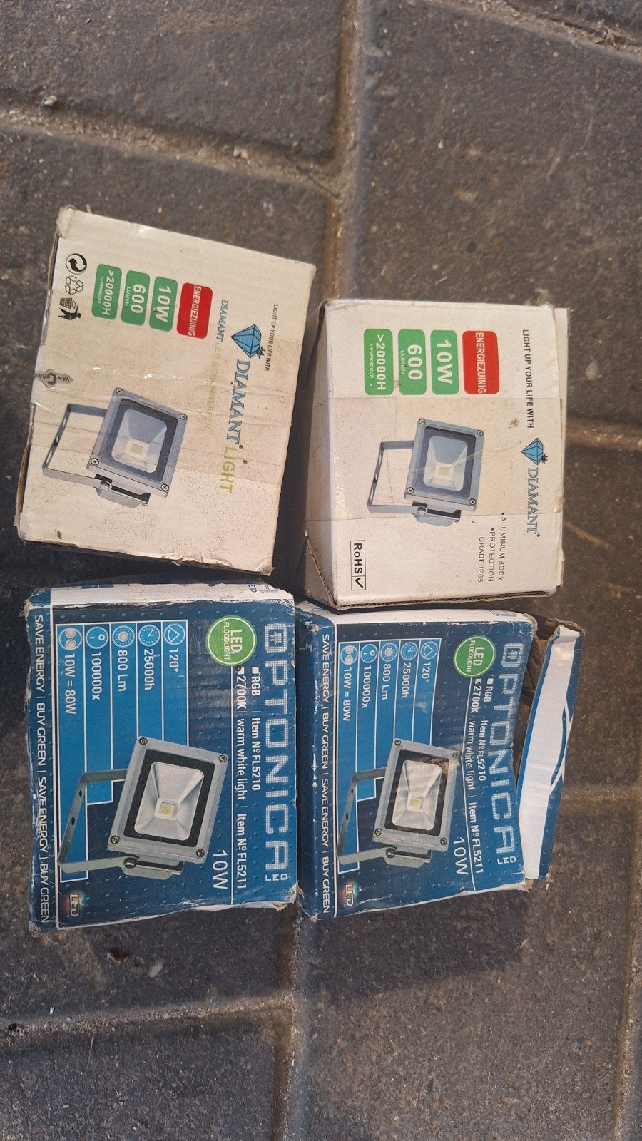 4x LED Schijnwerper 10W - 600-800 Lumen, Ophalen of Verzenden, Nieuw, Overige merken