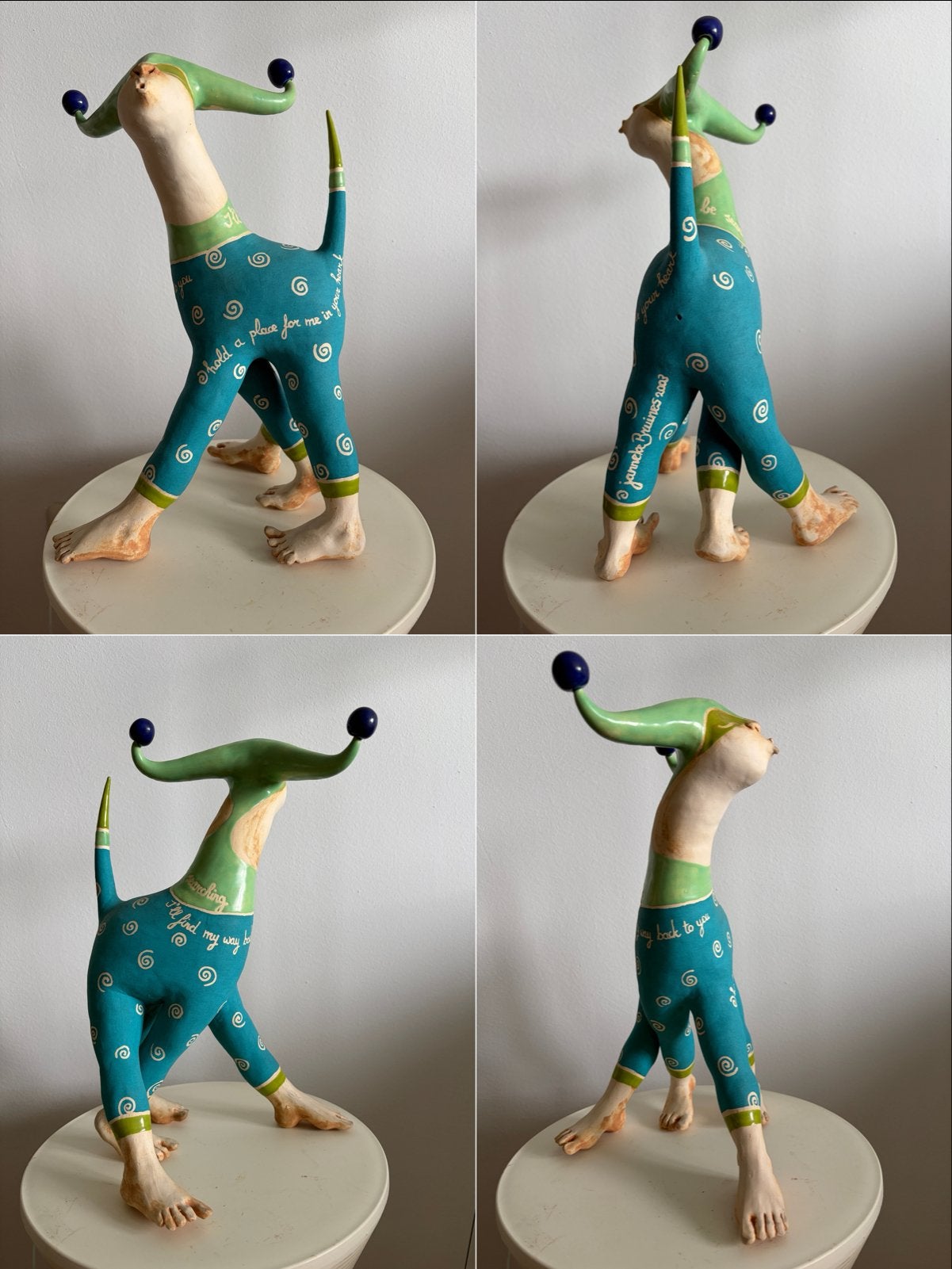 Unieke handgemaakte sculptuur van Janneke Bruines, Ophalen, Overige onderwerpen, Geglazuurd, 20 - 50 cm
