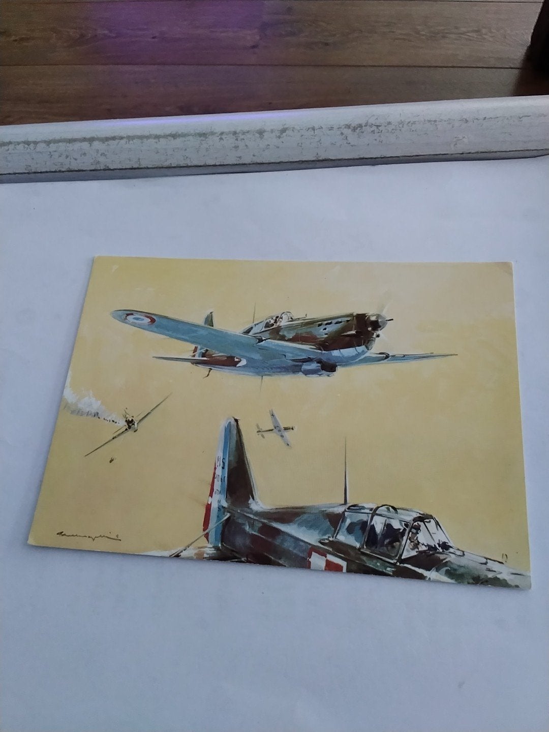 Morane-Saulnier MS 406 Vliegtuig Ansichtkaart, Verzamelen, Ophalen of Verzenden, 1940 tot 1960, Ongelopen