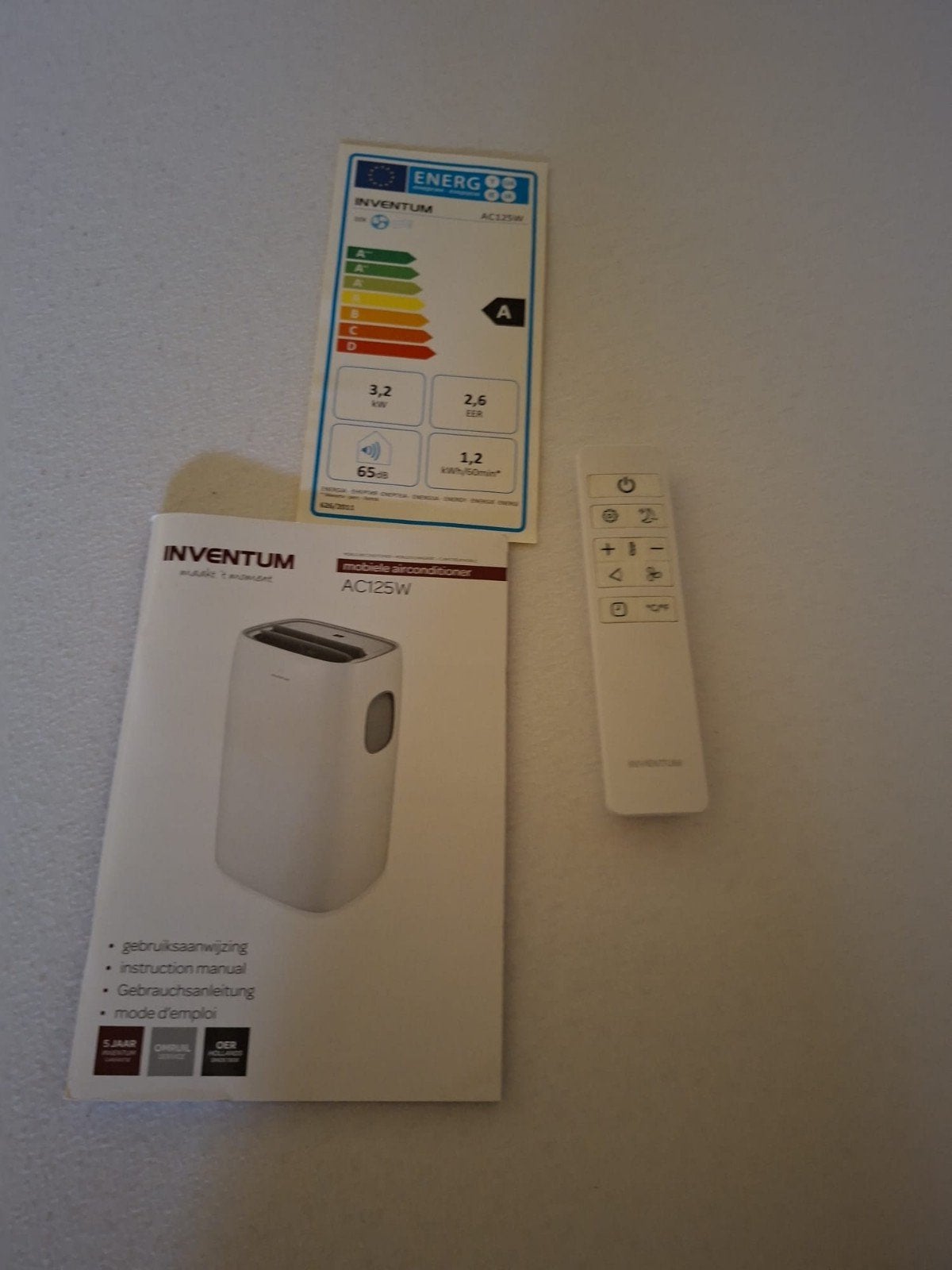 Mobiele airco Inventum, Ophalen, Koelen en Ontvochtigen, Minder dan 60 m³, 3 snelheden of meer