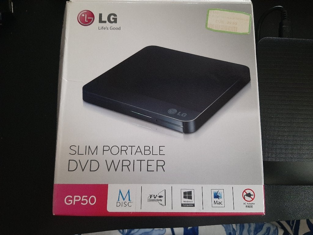 LG DVD-Writer GP50NB40, Dvd, Zo goed als nieuw, Extern, MacOS