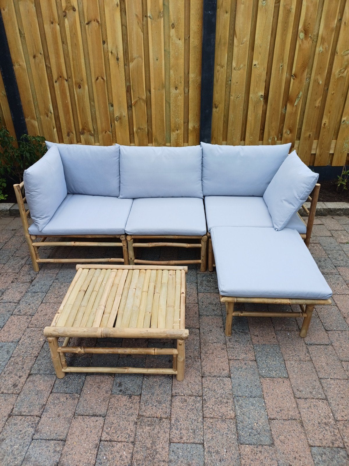 NIEUWE LOUNGESET BAMBOE, Tuin en Terras, Tuinsets en Loungesets, Ophalen of Verzenden, Nieuw