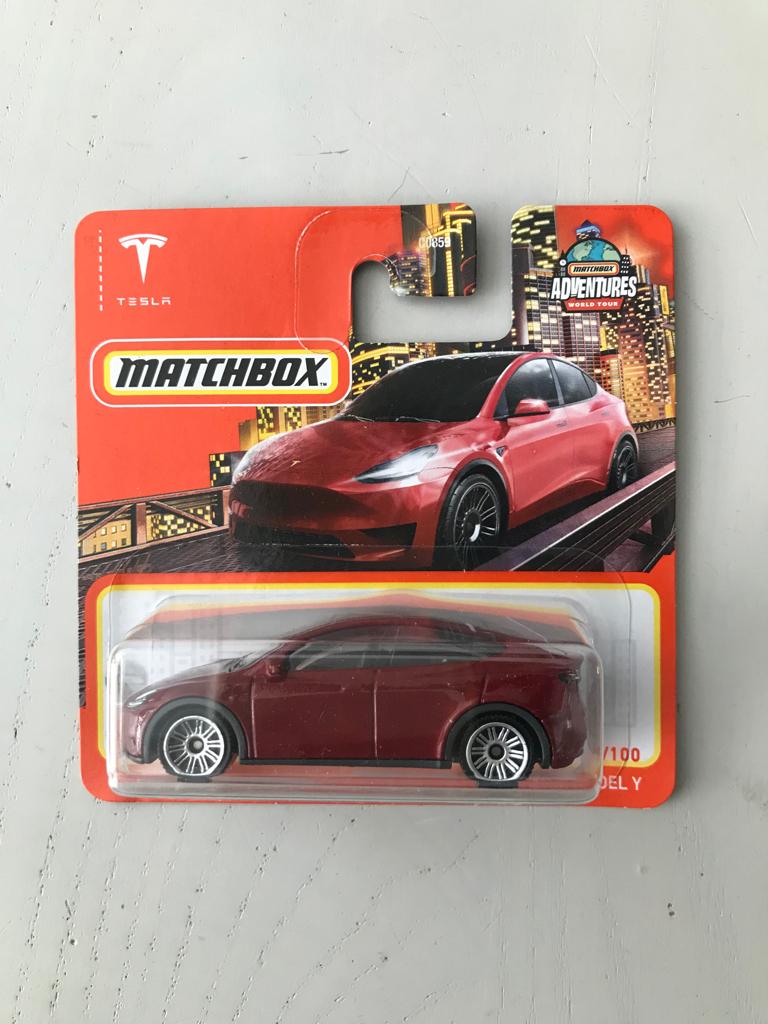 Matchbox Tesla Model Y, Hobby en Vrije tijd, Modelauto's | Overige schalen, Ophalen of Verzenden, Zo goed als nieuw, Auto