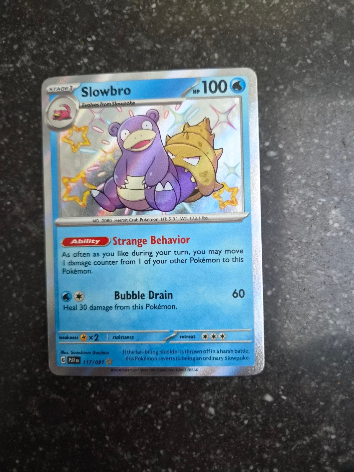 Slowbro Pokémon kaart 2024 - Uitstekende staat, Ophalen of Verzenden, Zo goed als nieuw, Losse kaart, Foil