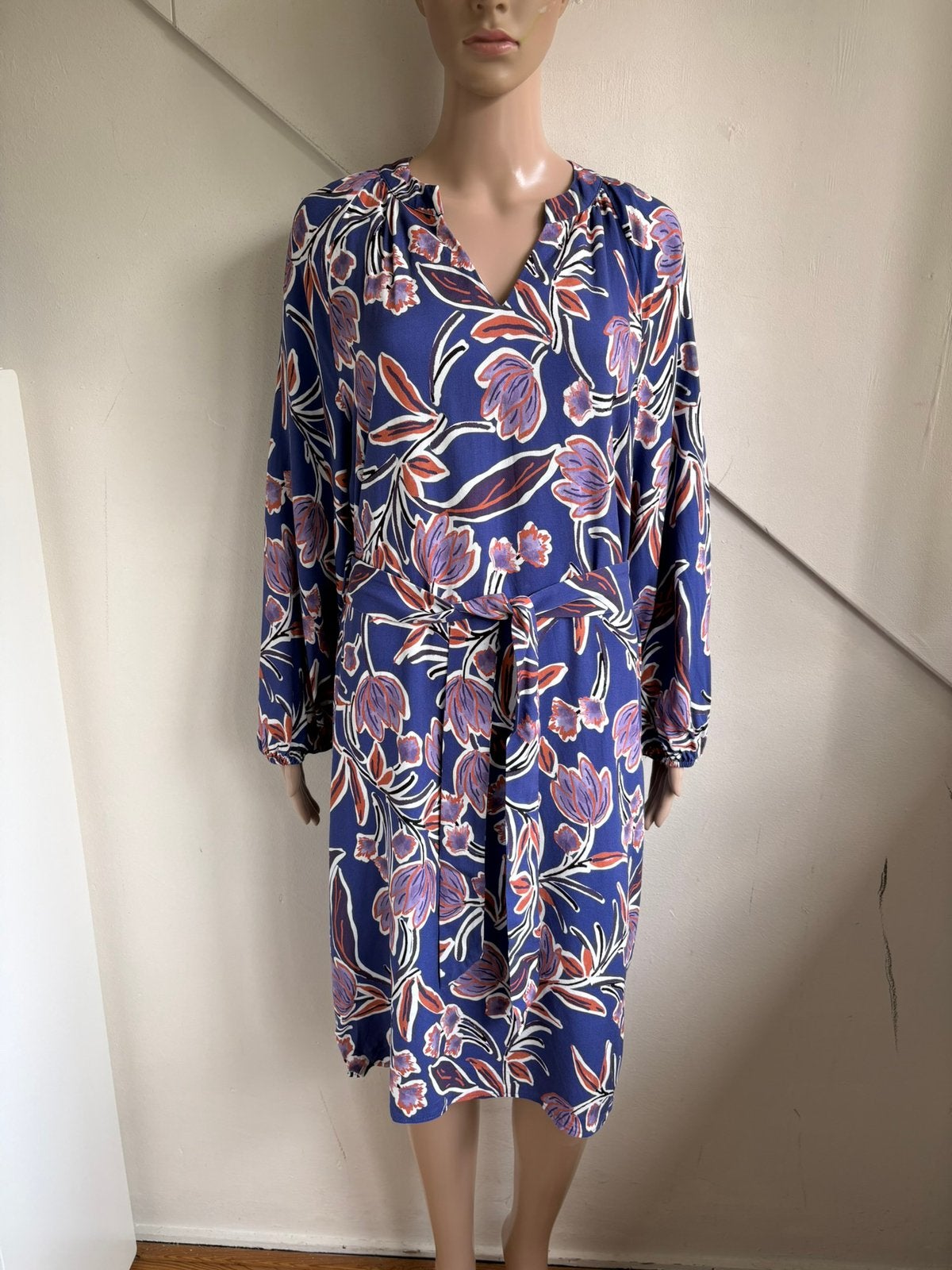Studio Anneloes jurk met riem maat M blauw lila oranje, Maat 38/40 (M), Blauw, Ophalen of Verzenden, Zo goed als nieuw