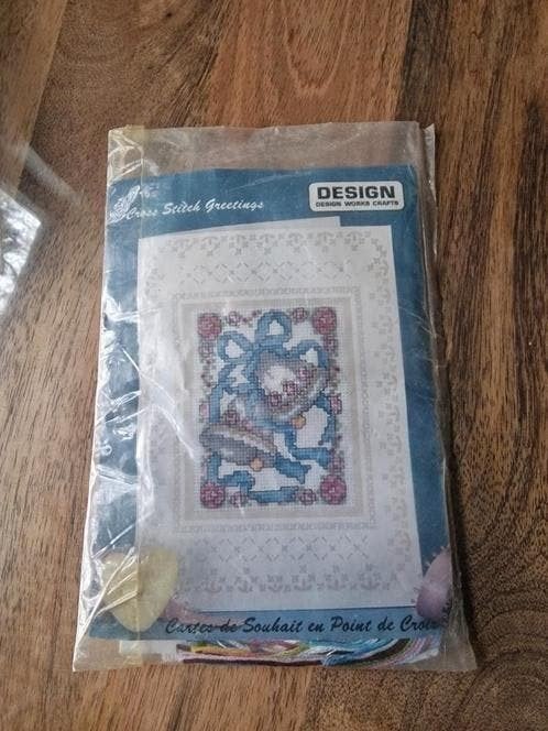 Borduurpakket wenskaart - Cross Stitch Greetings, Hobby en Vrije tijd, Overige thema's, Textiel, Nieuw, Meerkleurig
