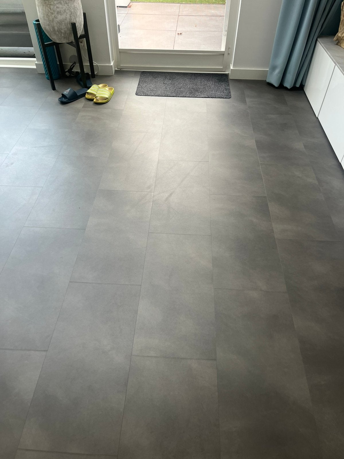 Pvc klik vloer grijs, Ophalen, 50 tot 150 cm, Overige typen, Zo goed als nieuw