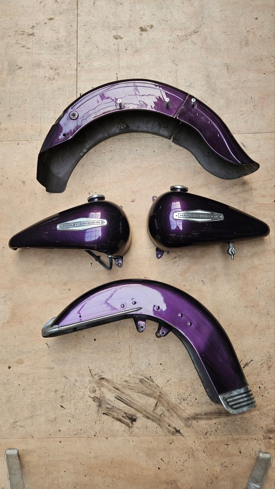 Harley davidson FLH spuitset, Ophalen