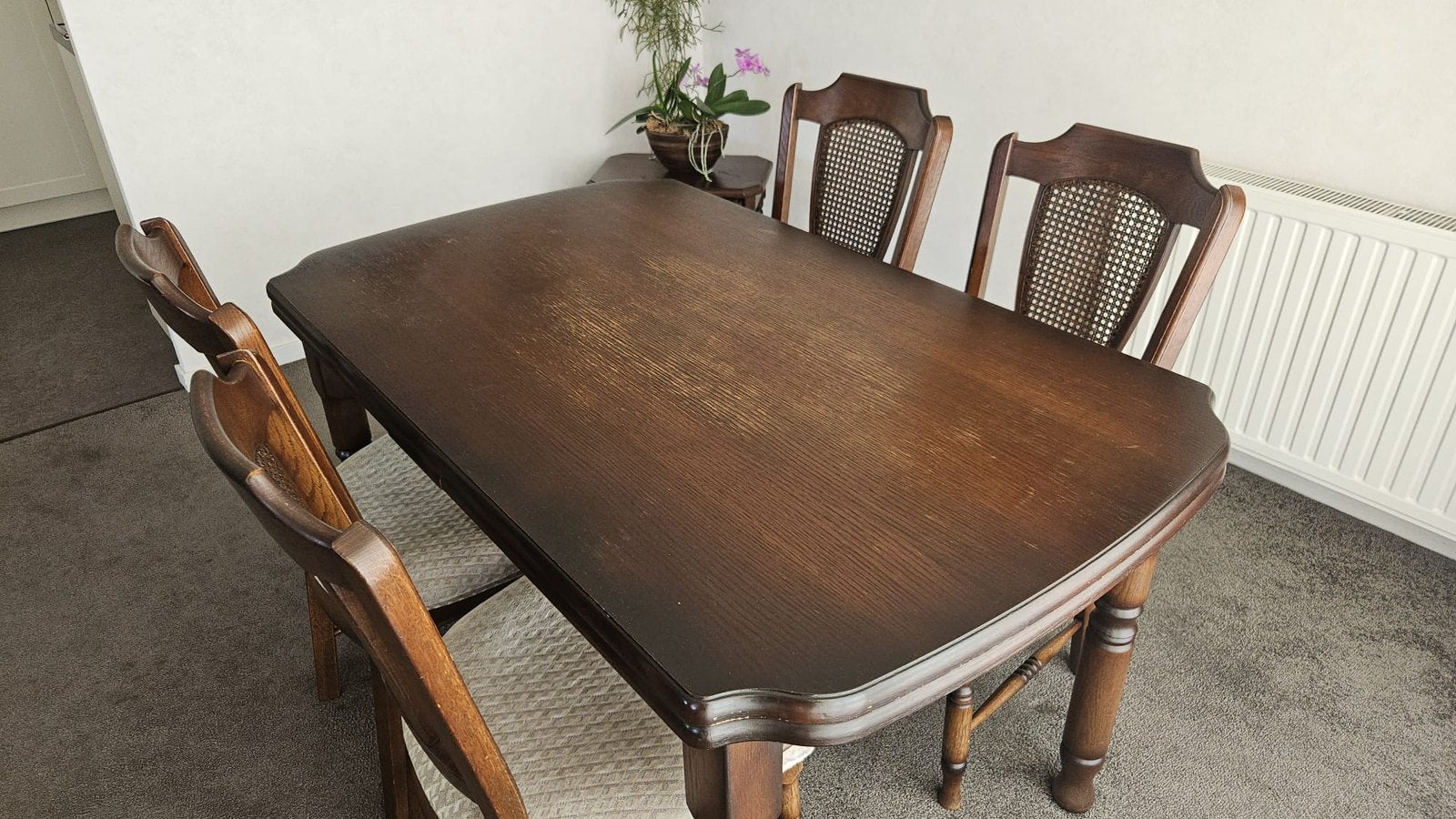 Mooie houten uitschuiftafel, Huis en Inrichting, Tafels | Eettafels, Ophalen, Zo goed als nieuw