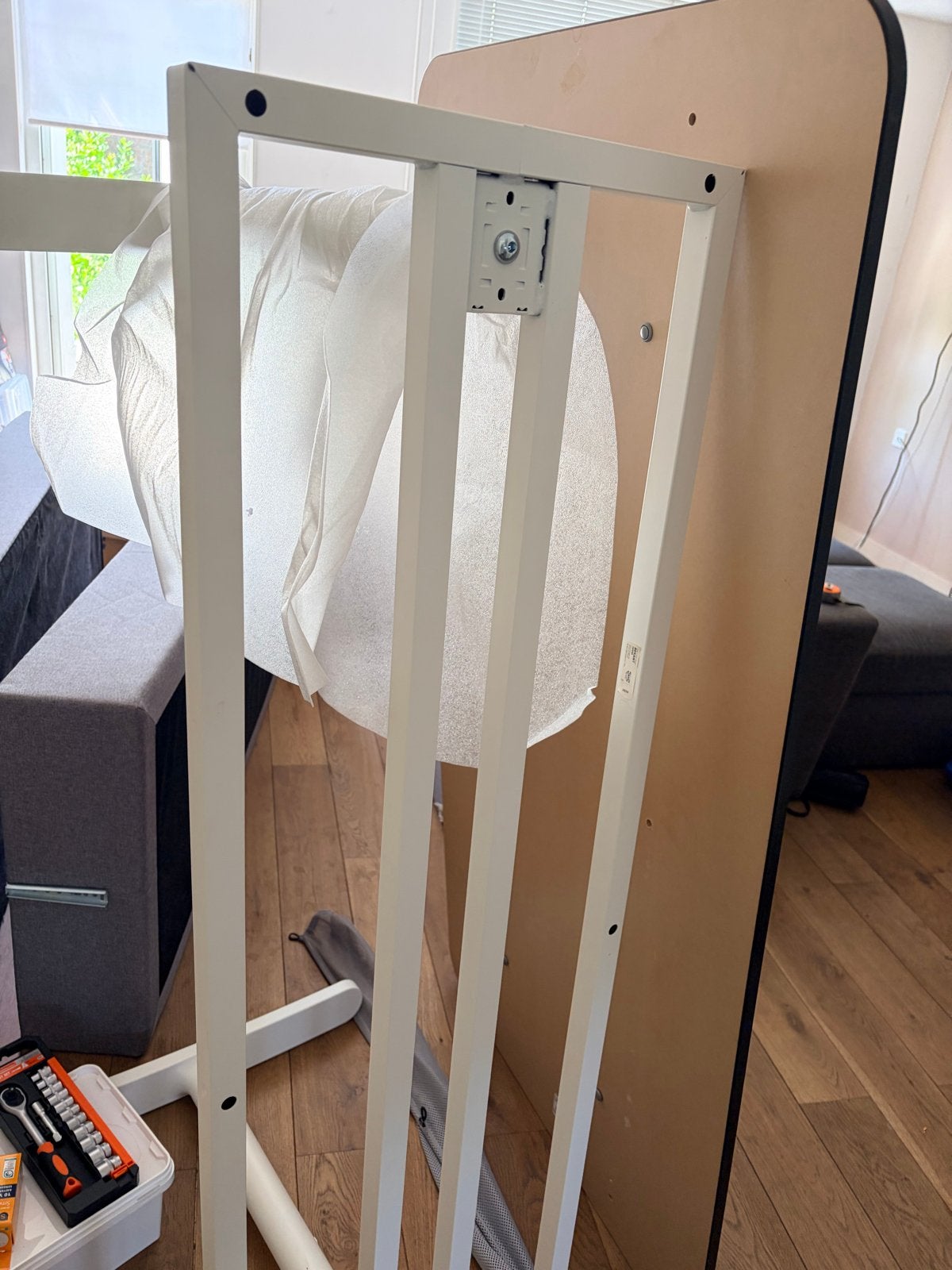 Bureau zonder schroeven, 160cm lengte, Ophalen, Gebruikt, Spaanplaat of MDF, Overige typen