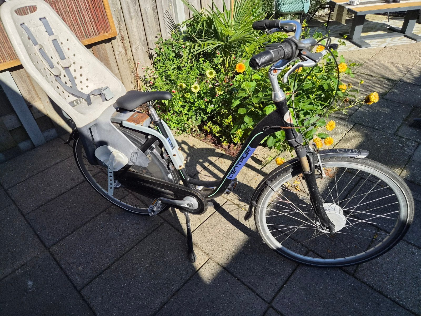 Centaur damesfiets met Yepp kinderzitje, Versnellingen, Trommelrem, Ophalen, Overige merken