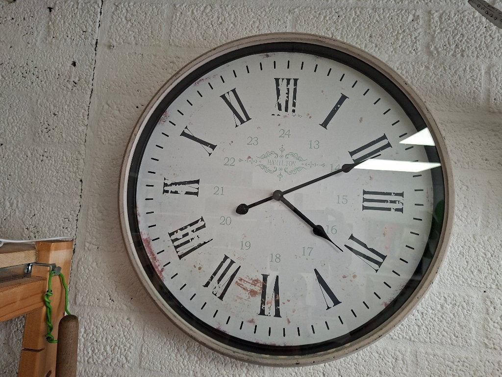 design vintage wandklok, Huis en Inrichting, Woonaccessoires | Klokken, Ophalen of Verzenden, Gebruikt, Wandklok