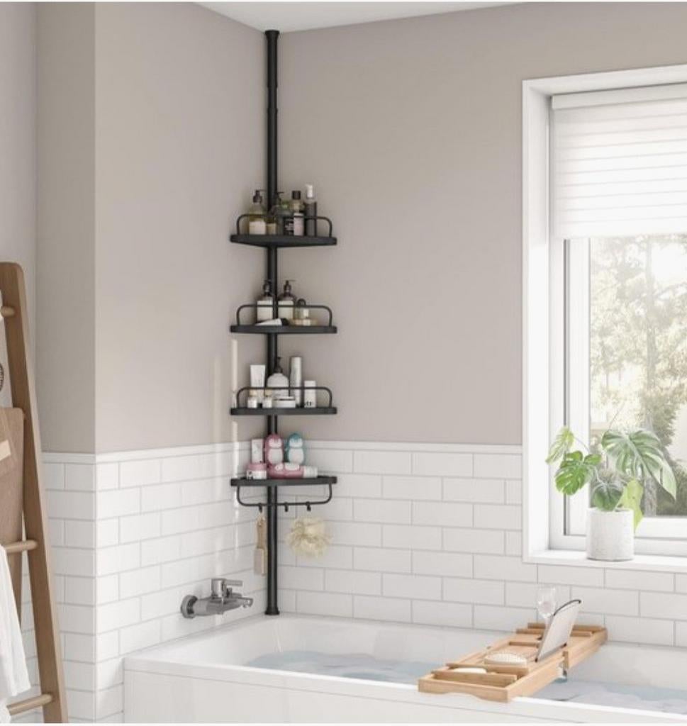 Nieuw Songmics Zwart Doucherek - Hoekrek voor Badkamer, Zwart, Overige typen, Nieuw, Ophalen of Verzenden