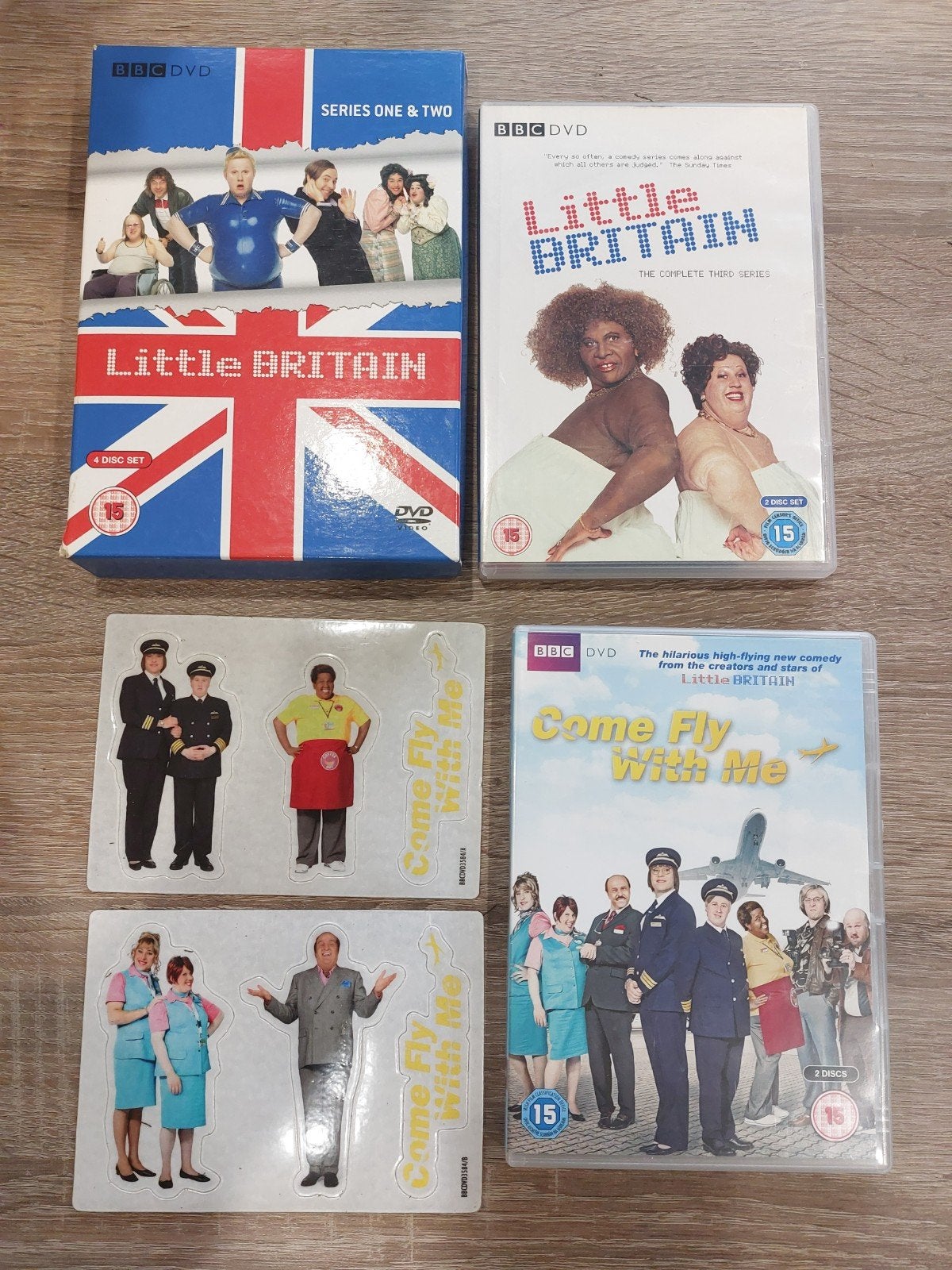 Little Britain seizoen 1 tm 3 en Come Fly With Me, Cd's en Dvd's, Alle leeftijden, Ophalen of Verzenden, Zo goed als nieuw, Komedie