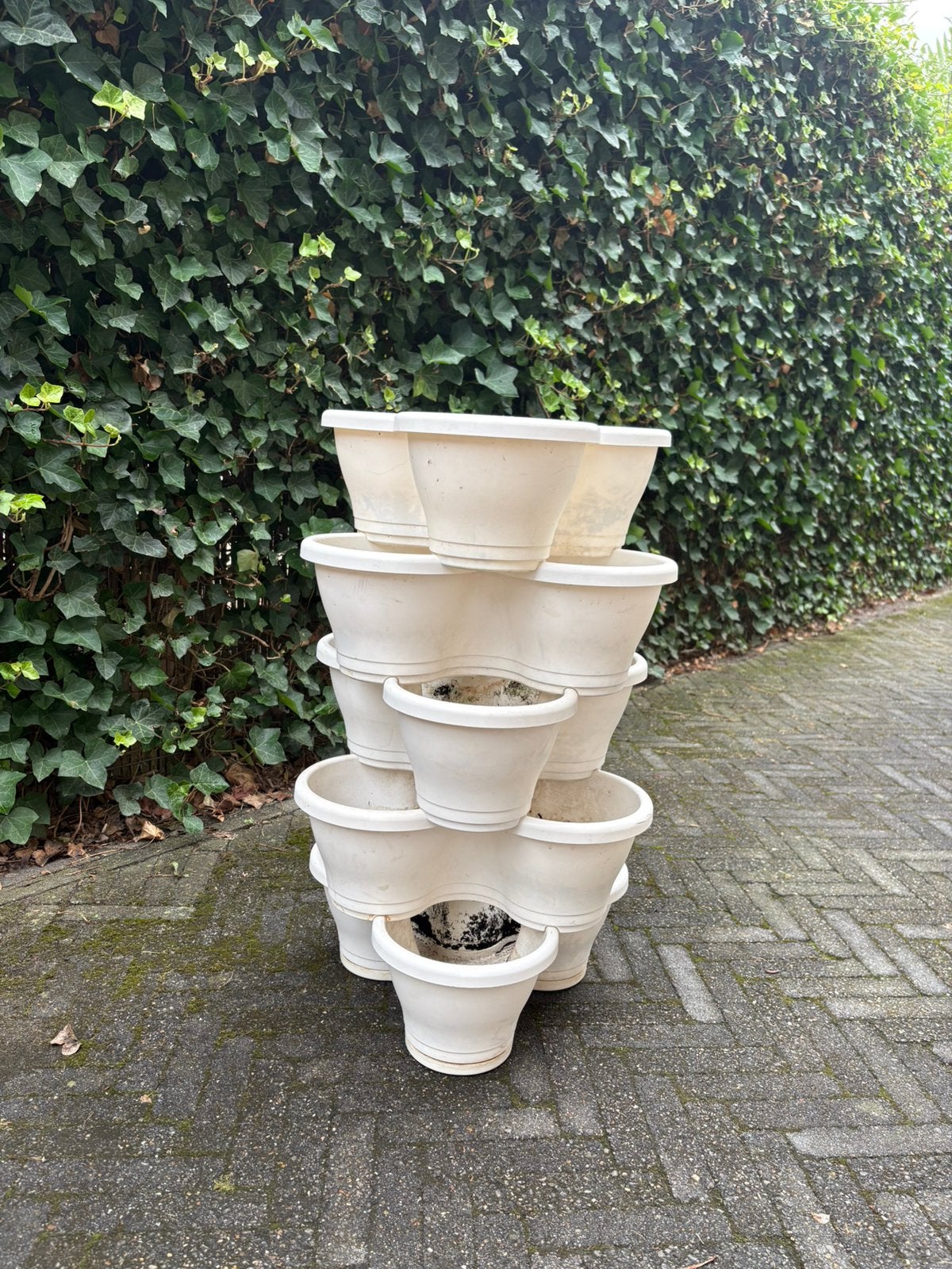 Plantenbakken gestapeld., Ophalen, Kunststof, Gebruikt, Rond
