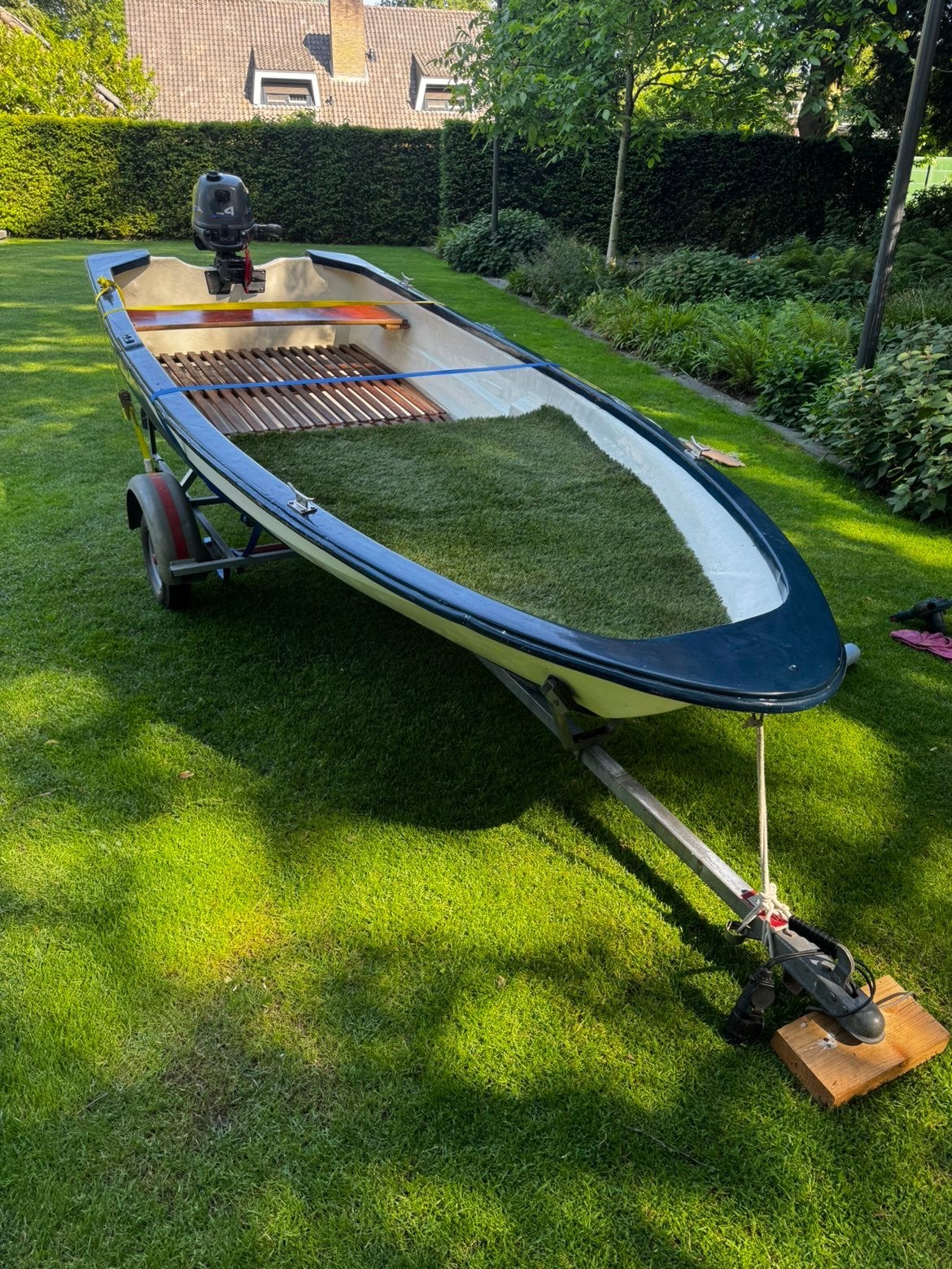 Boot + trailer, Ophalen of Verzenden, Gebruikt, Motor en Techniek, Motorboot