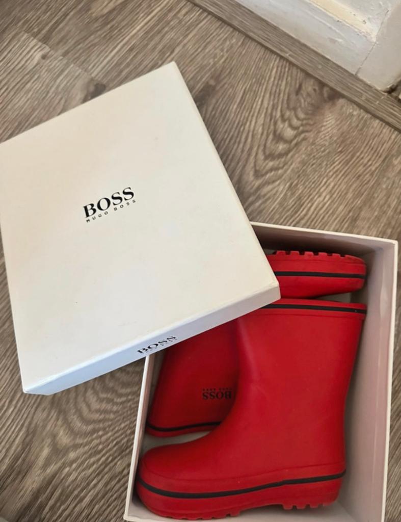 Regenlaarzen hugoboss 23 kinderen, Kinderen en Baby's, Jongen of Meisje, Ophalen of Verzenden, Laarzen, Zo goed als nieuw