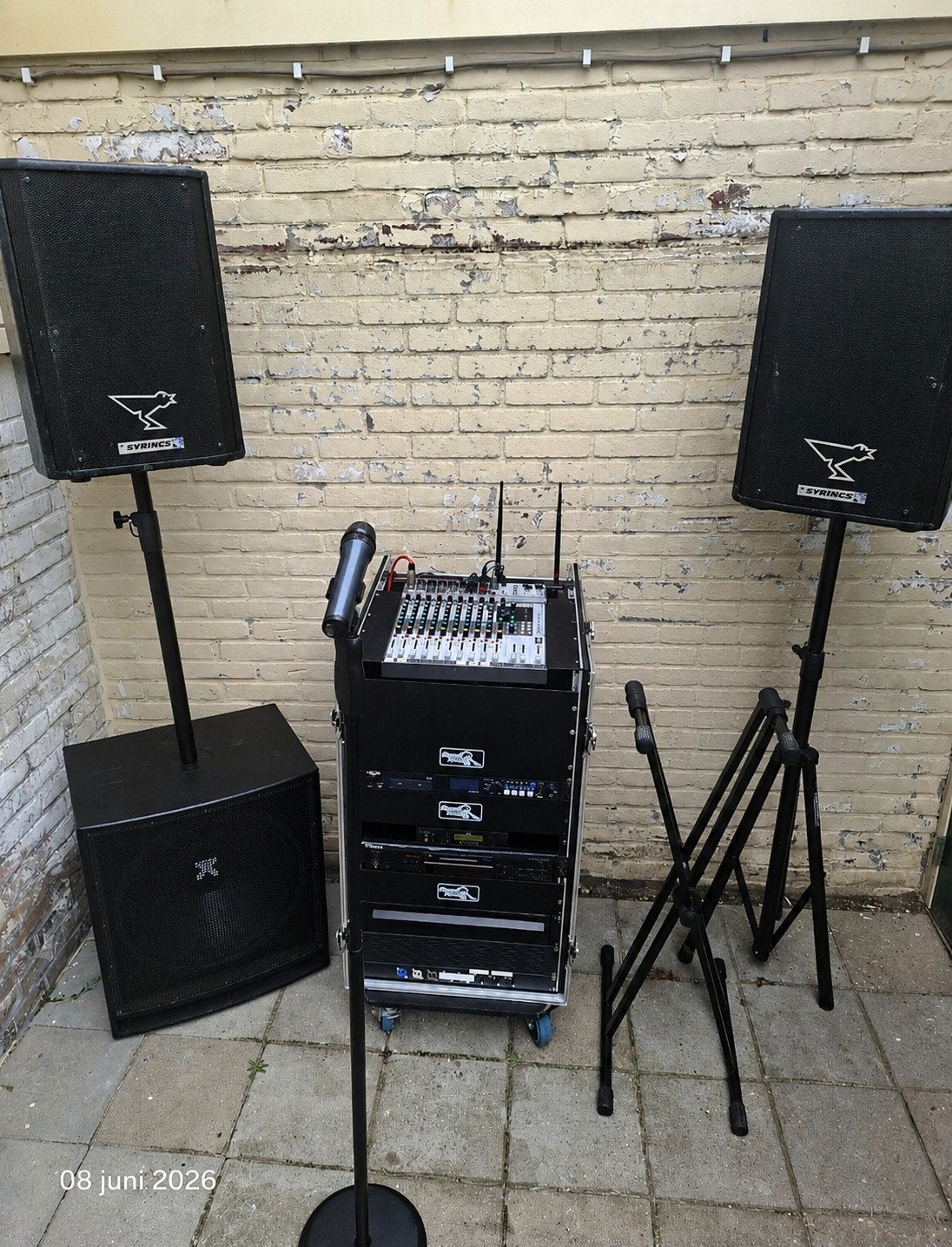 te koop een complete geluidset actief, Muziek en Instrumenten, Mengpanelen, Ophalen, Zo goed als nieuw