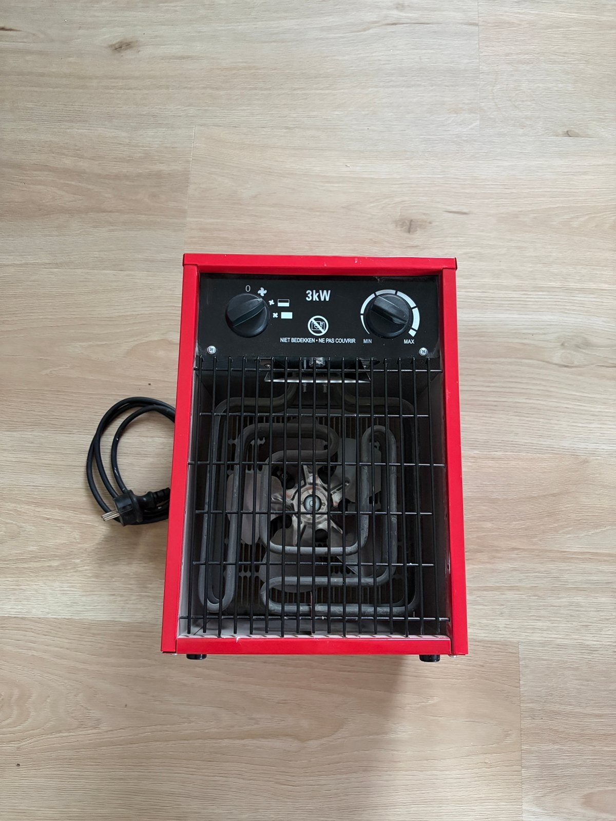 Bouw/ werkplaatskachel 3000W 230v, Overige soorten, Elektrisch, Ophalen of Verzenden, Zo goed als nieuw