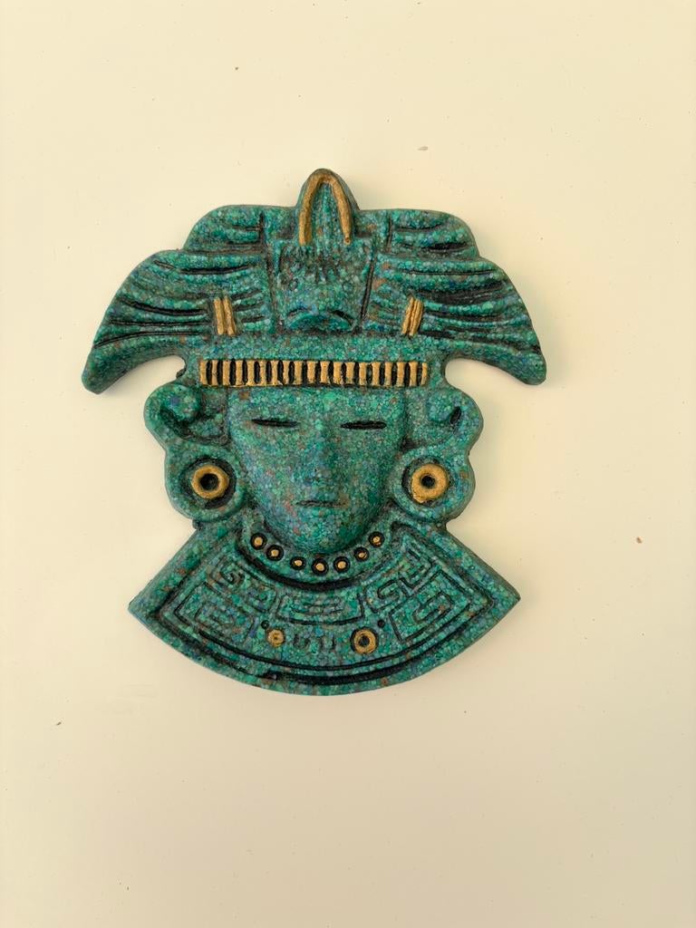 Vintage Mexicaans Azteken Maya wand masker, Antiek en Kunst, Ophalen