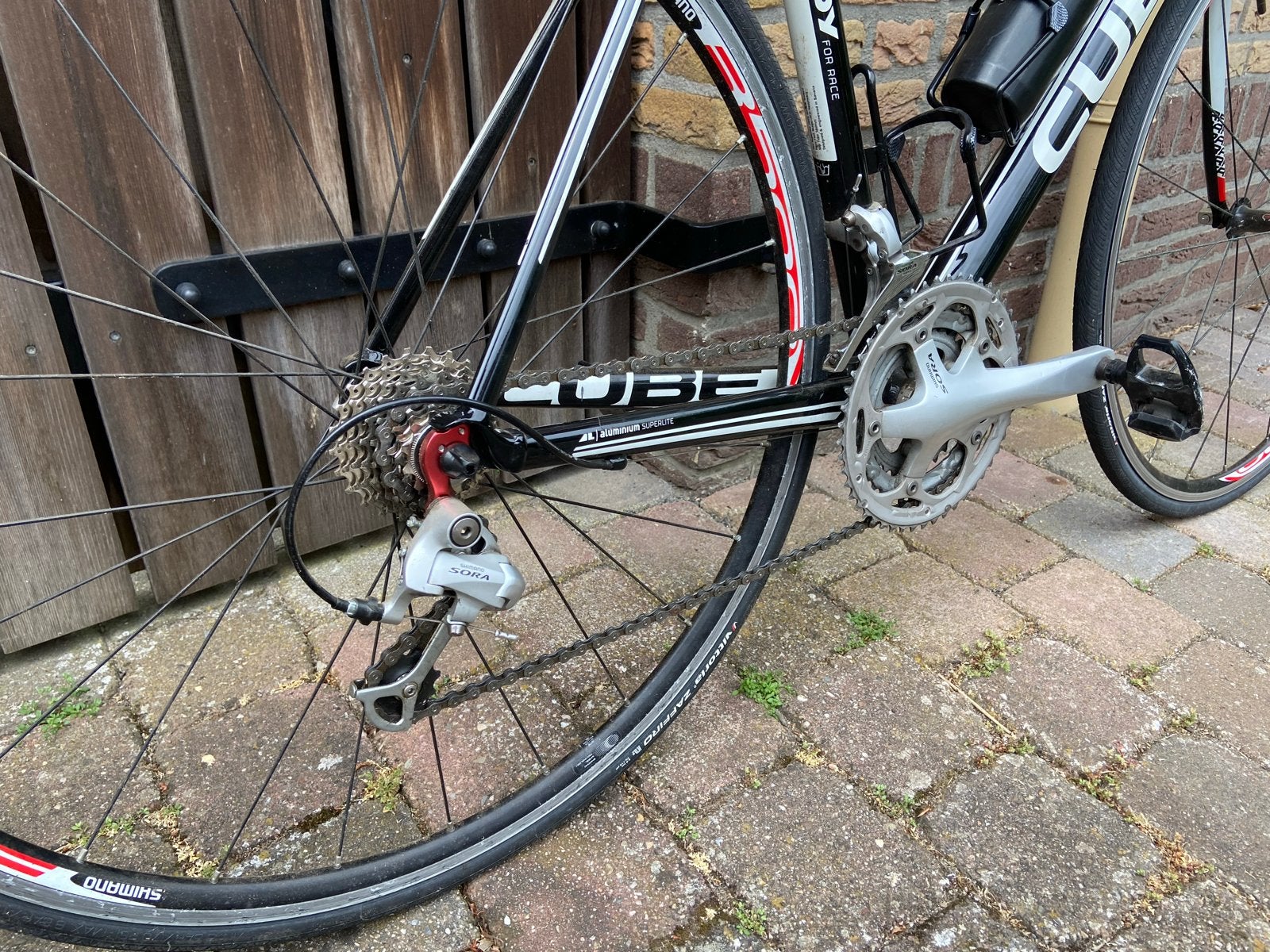 Cube racefiets, zwart, 28 inch wielen, 18 versnellingen, Overige merken, 28 inch, Gebruikt, Heren