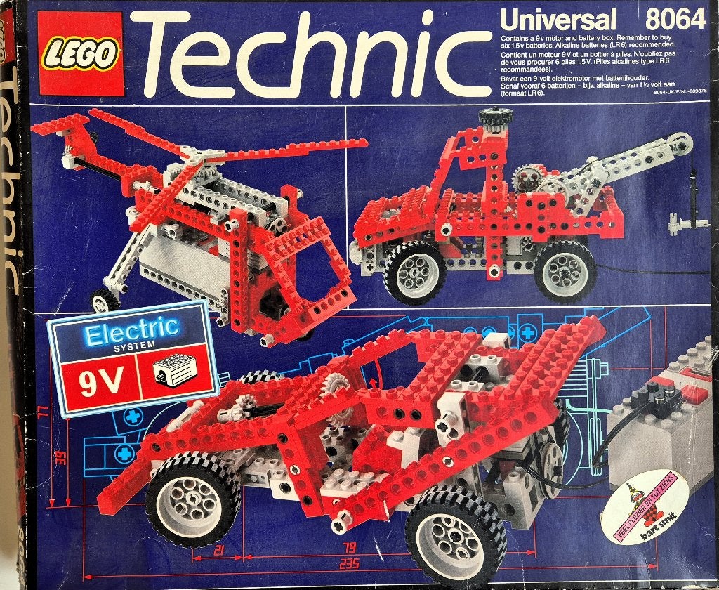 LEGO Technic 8064 Universele set met 9V electrische  motor, Ophalen, Lego, Zo goed als nieuw, Technic