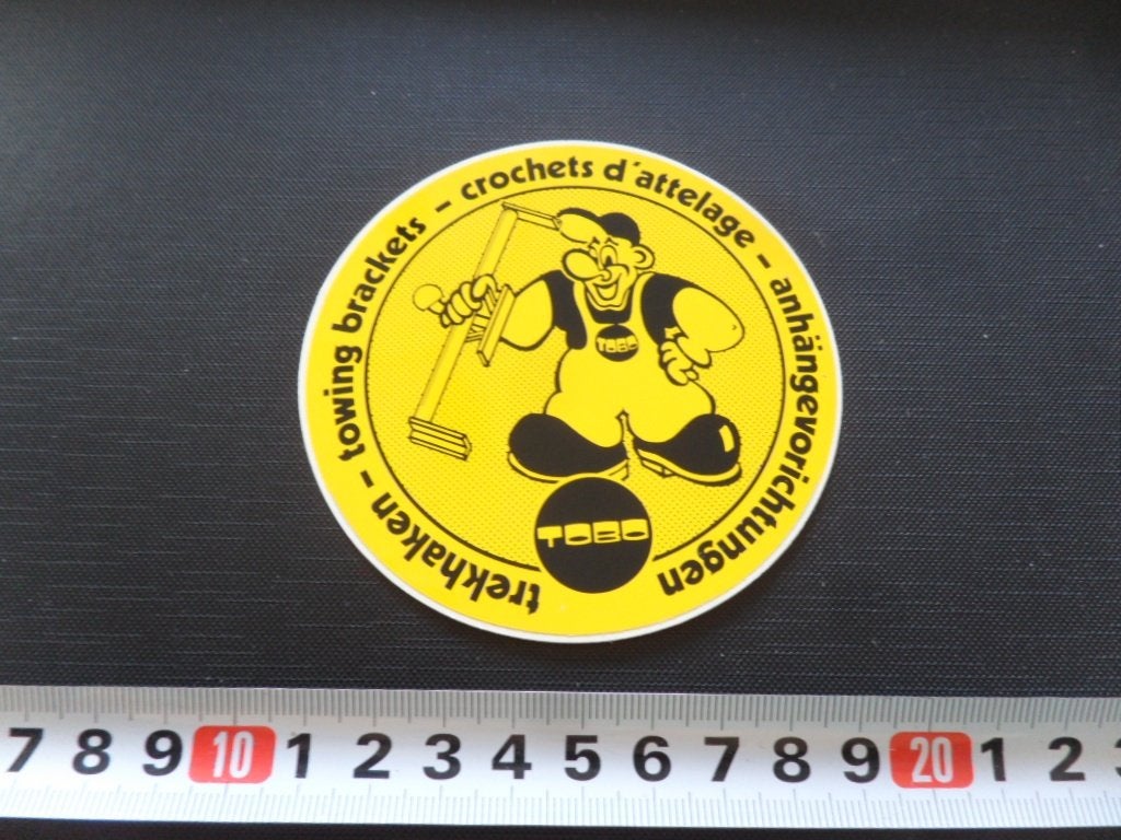 sticker TOBO trekhaken strip monteur, Ophalen, Zo goed als nieuw