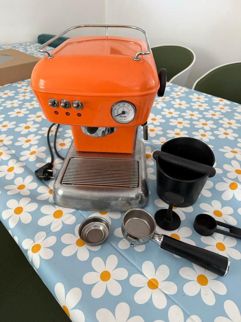 Ascaso Espressomachine Oranje - Perfecte Espresso Thuis, Witgoed en Apparatuur, Koffiezetapparaten, Stoompijpje, Espresso apparaat