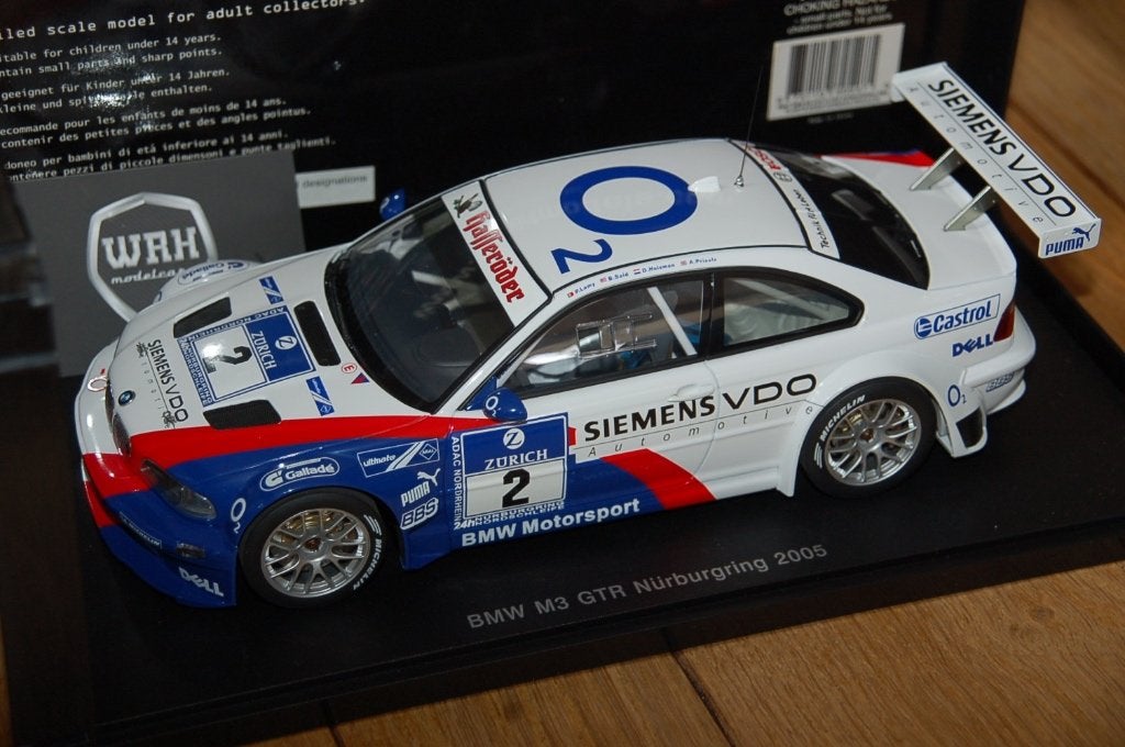 1:18 BMW M3 E46 GTR Nurnburgring #2 Autoart 80547 WRH, Verzenden, Zo goed als nieuw, Auto, Autoart
